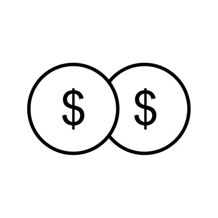 Unique Coins Vector Iconのイラスト素材
