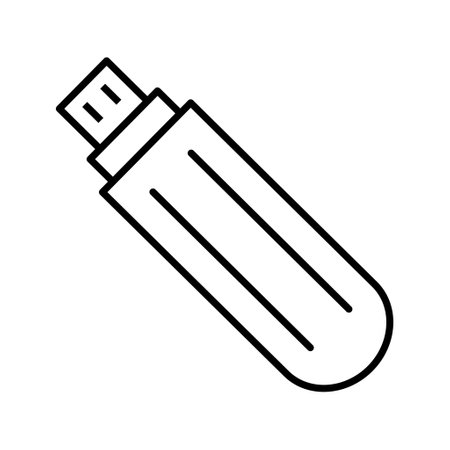 Unique USB Drive Vector Iconのイラスト素材