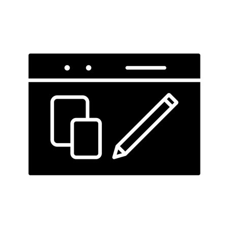 Beautiful design of Website Design Unique Iconのイラスト素材