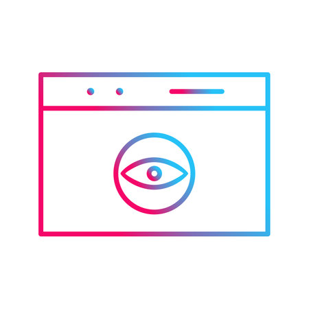 Unique Web Visibility Vector Iconのイラスト素材