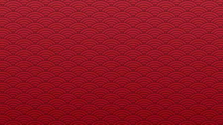 Chinese New Year seamless pattern. Traditional red background. Vector illustration.のイラスト素材