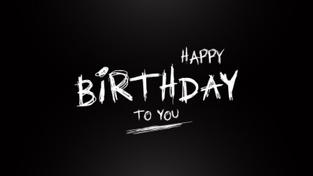 Happy Birthday To You Creative Lettering Text Design Vector Illustration.のイラスト素材