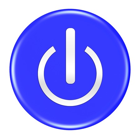 power button isolatedの写真素材