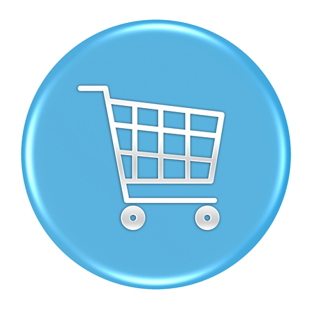 shopping cart button isolatedの写真素材