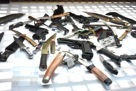 Guns close up
