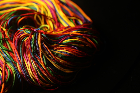 Color Ropes closeupの写真素材