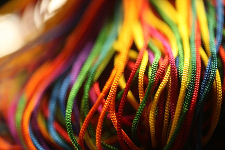 Color Ropes closeupの写真素材