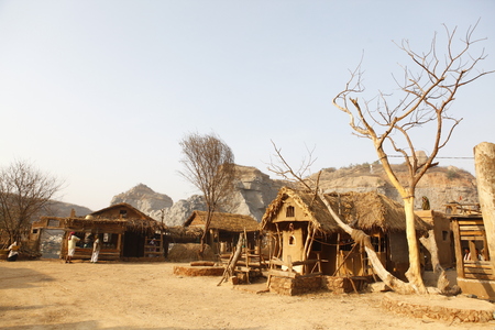 Rural village poor houseの写真素材