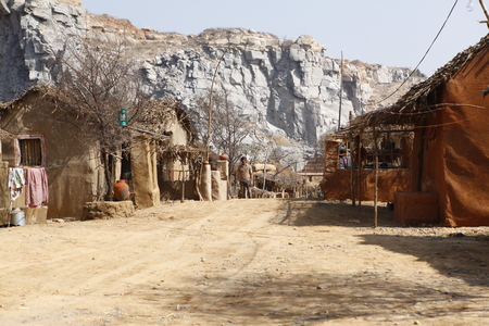 Rural village poor houseの写真素材