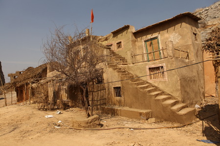 Rural village poor houseの写真素材