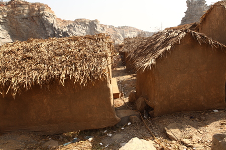 Rural village poor houseの写真素材