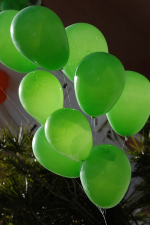 Rubber Balloons Filled With Gasの写真素材