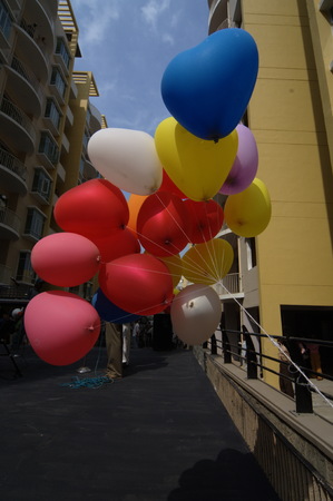 Rubber Balloons Filled With Gasの写真素材