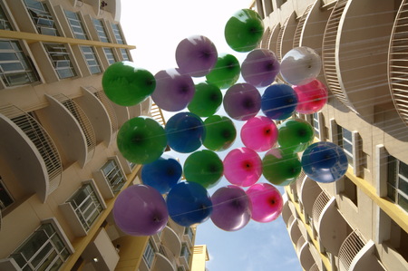 Rubber Balloons Filled With Gasの写真素材