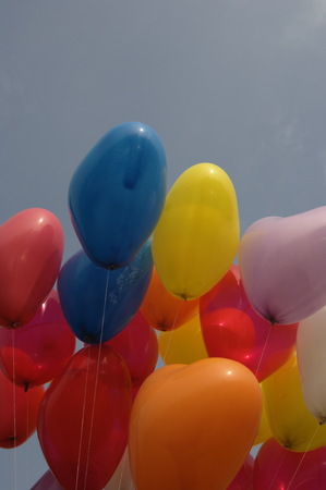 Rubber Balloons Filled With Gasの写真素材