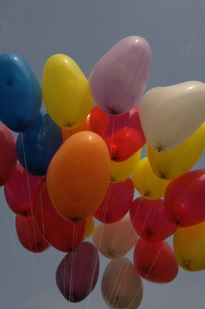 Rubber Balloons Filled With Gasの写真素材