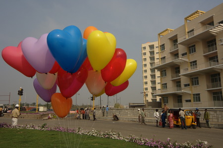 Rubber Balloons Filled With Gasの写真素材