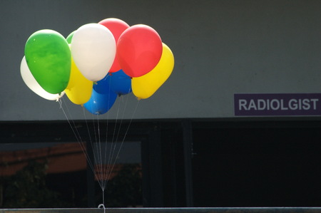 Rubber Balloons Filled With Gasの写真素材