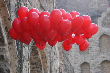 Rubber Balloons Filled With Gasの写真素材