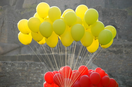 Rubber Balloons Filled With Gasの写真素材