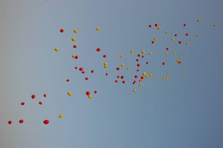 Rubber Balloons Filled With Gasの写真素材