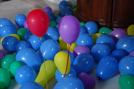 Rubber Balloons Filled With Gasの写真素材
