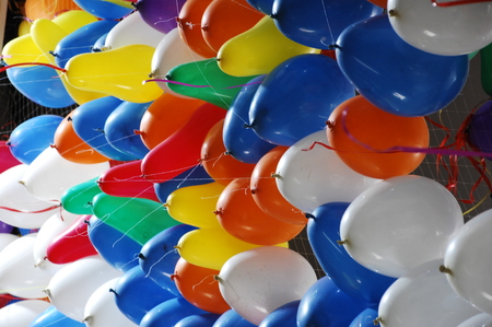 Rubber Balloons Filled With Gasの写真素材