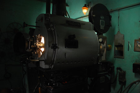 Industrial equipment in a factory, closeup of photo with soft focusの写真素材