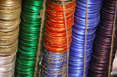 closeup of Color Bangles
