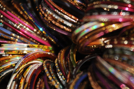 closeup of Color Bangles