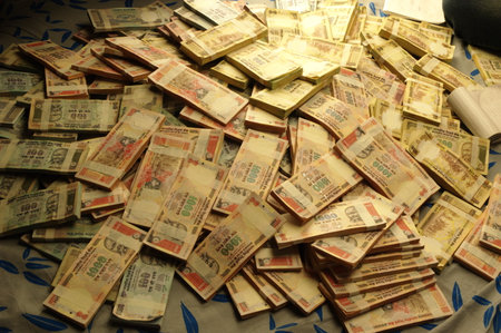 Closeup of a Indian Currency