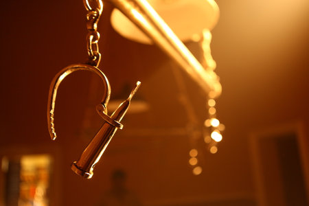 Close-up of a key in a jewelry store, selective focusの写真素材
