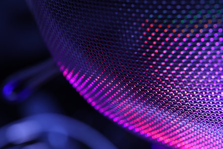 CloseUp LED blurred screen. LED soft focus background. abstract background ideal for design.