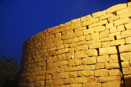 Ancient stone wall in the Eastern Royal Tombs of the Qing Dynastyの写真素材