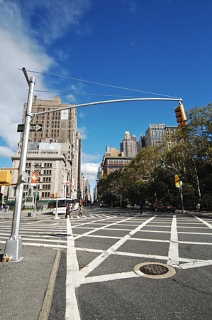 Manhattan street view, New York City, USA