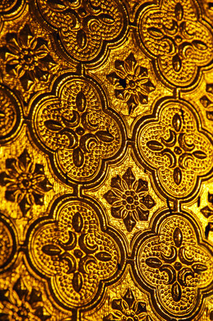Thai art pattern on the wall,Thai art pattern backgroundの写真素材