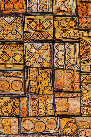 Detail of a traditional batik cloth from Bali, Indonesiaの写真素材