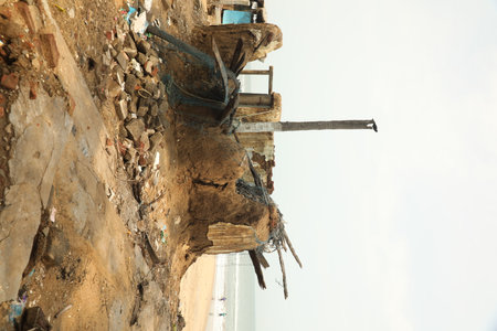 Damaged Fishermen House Kakinada India