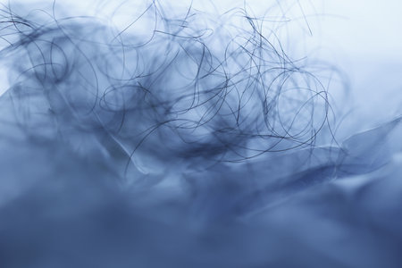 close up of hair texture in blue tone. abstract background and texture for design.の写真素材