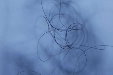 abstract blue background with some smooth lines in it (shallow DOF)の写真素材