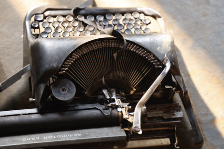 Old typewriter in the old town of Rovinj, Croatiaの写真素材