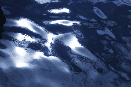 Ripples on the surface of the water, closeup of photo