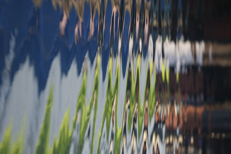 abstract background with bokeh defocused lights and shadow.の写真素材