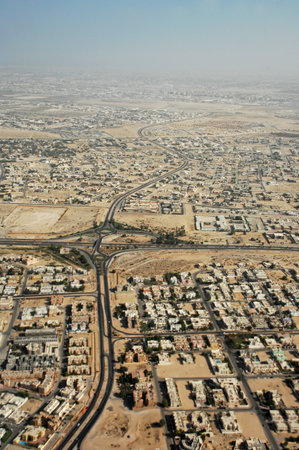 Aerial view of Dubai, United Arab Emiratesの写真素材