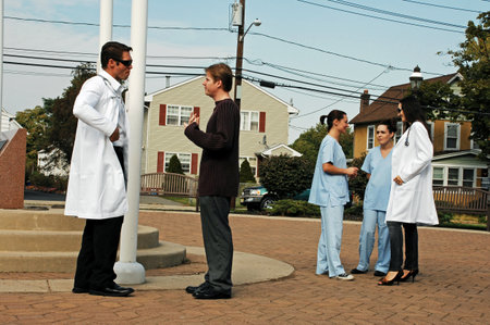 Diverse group of doctors having a meetingのeditorial素材