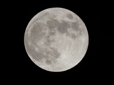 full moon close up view in dark night full zoom 2の写真素材