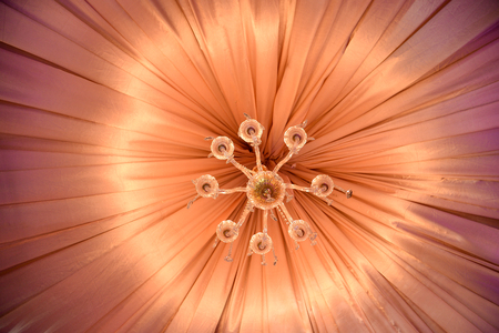 golden background of chandelier for interior decorationの写真素材