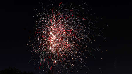 Fire cracker fire works in the nightの写真素材