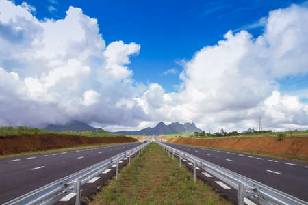 road to the sky in tghe tropical island of Mauritius.