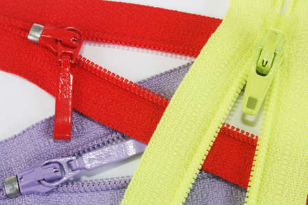 Colorful zippers の写真素材